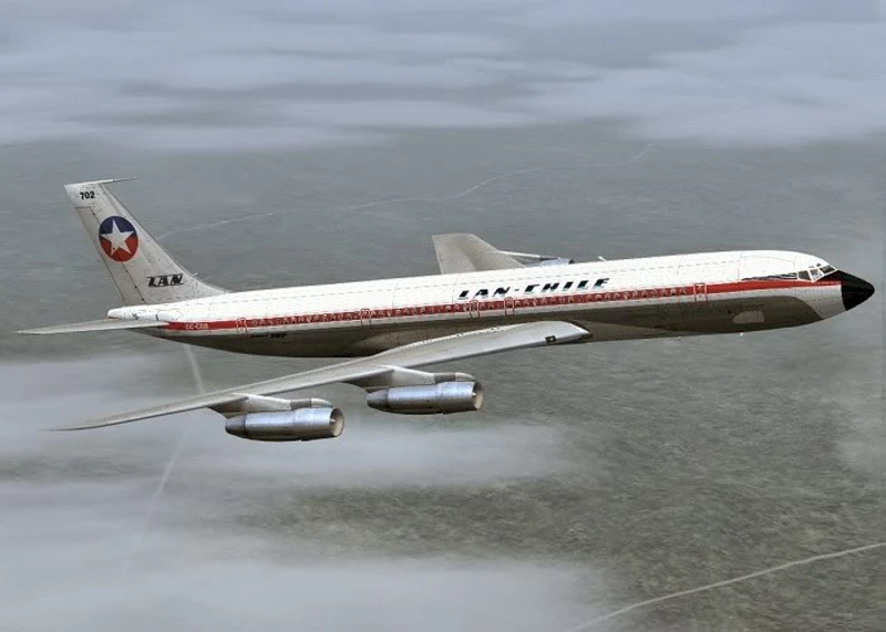 El Boeing 707 fue emblemtico en la LAN Chile estatal.